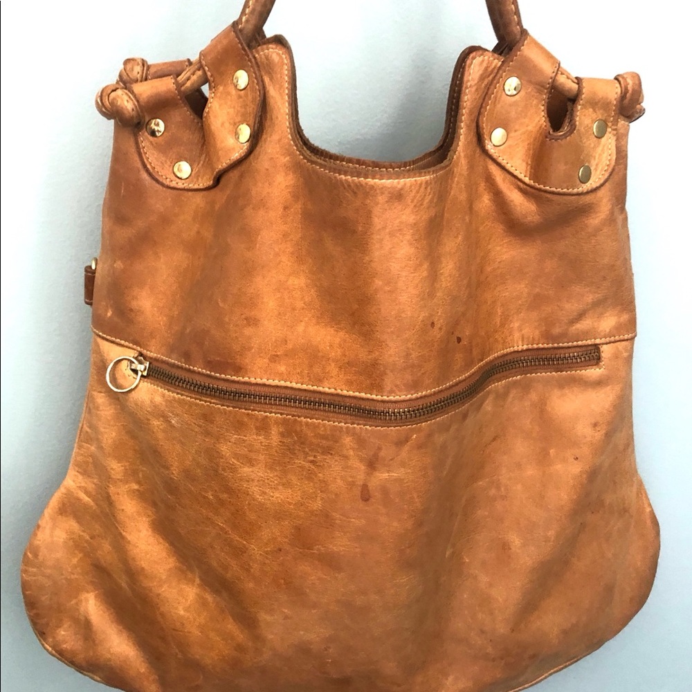 Pietro Alessandro New York Handbag Tan Leather Bag Purse